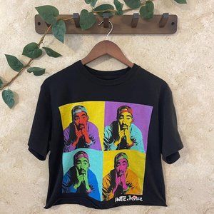 Poetic Justice Tupac Warhol Style - Cropped Graphic Tee - Size Med